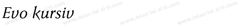 Evo kursiv字体转换